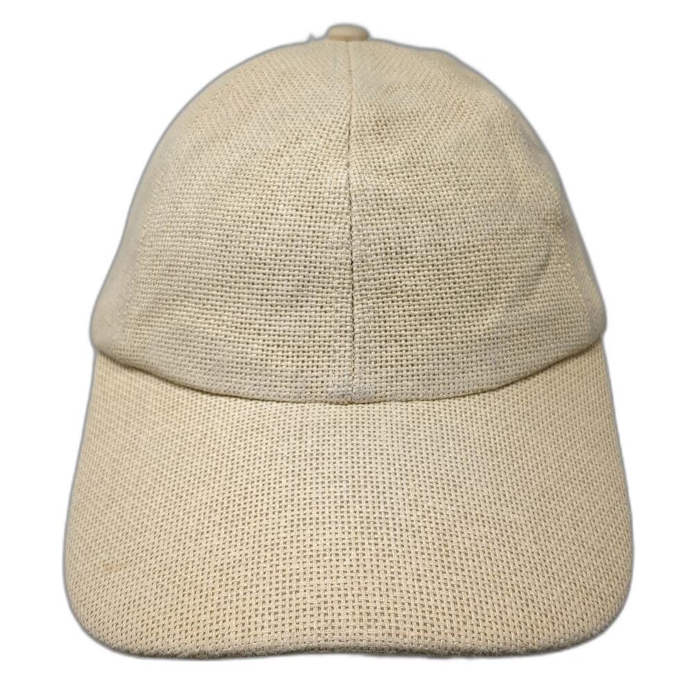 Primark Baseball Cap Beige One Size Adjustable Strapback Textured Woven Hat